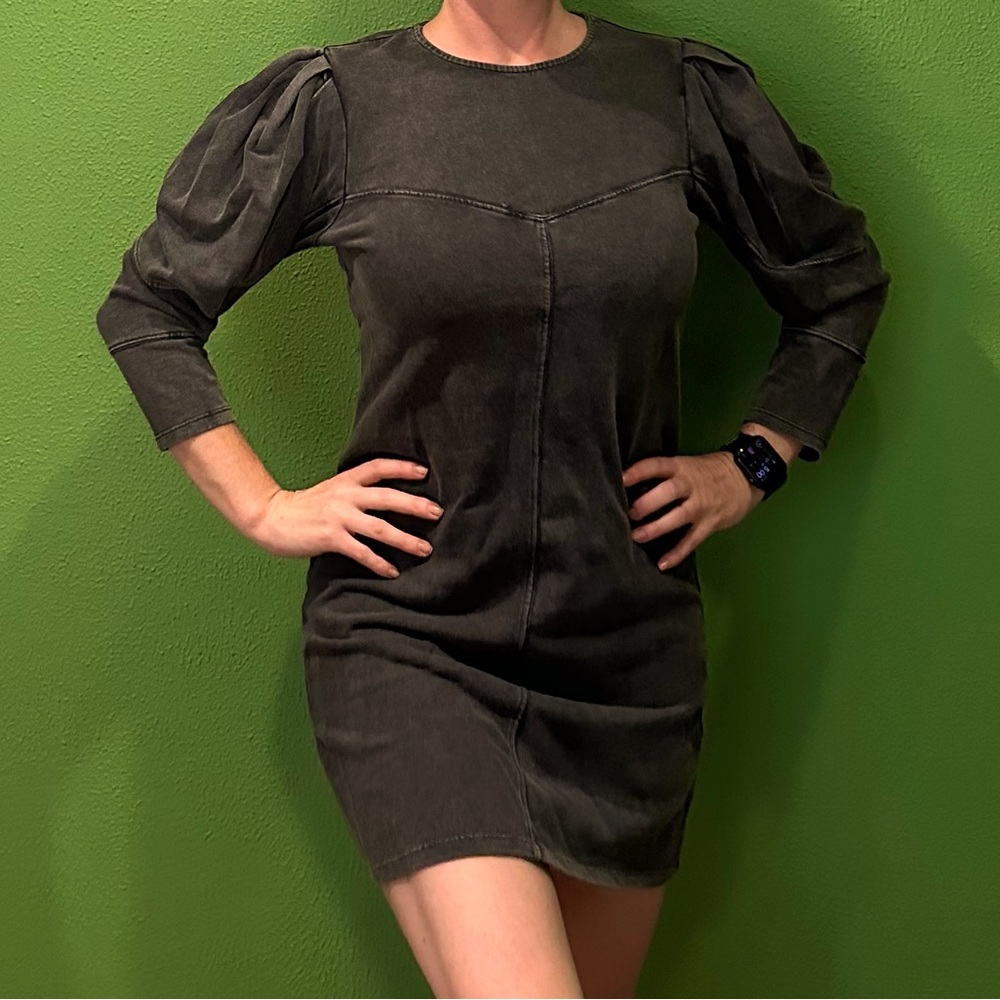 Washed gray dress